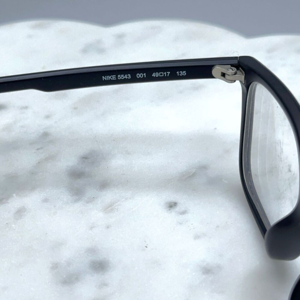 Nike 5543 001 Matte Black Square Full Rim Eyeglasses Frames Only 49-17-135 - Picture 6 of 8